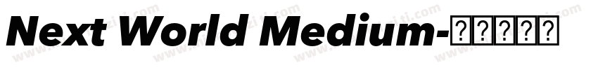 Next World Medium字体转换